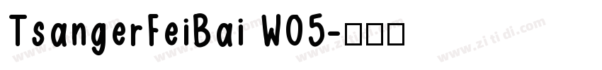 TsangerFeiBai W05字体转换